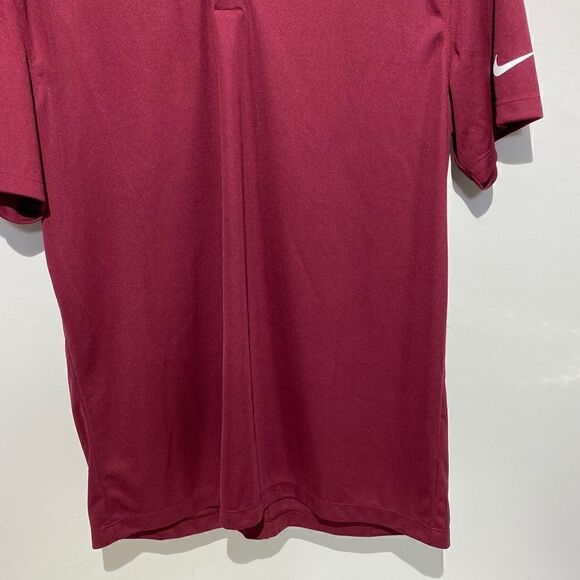 Nike Dri-Fit Men's Short Sleeve Red Golf Polo Shirt Size M - Picture 2 of 9